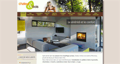 Desktop Screenshot of chaleur-et-bois.com