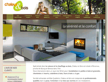 Tablet Screenshot of chaleur-et-bois.com